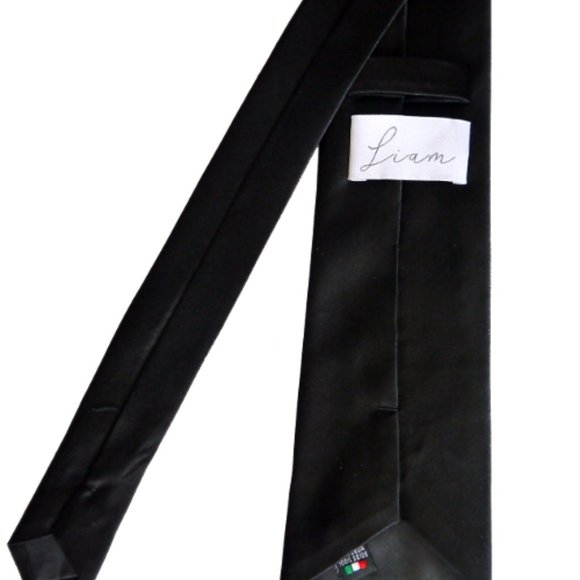 Italian Silk Tie - Black - Picture 2 of 7